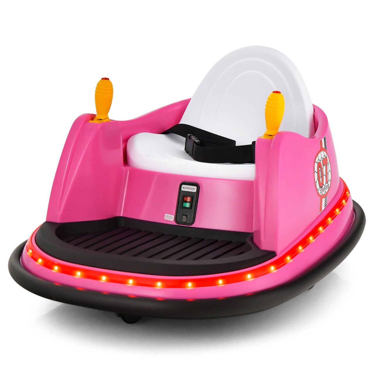12V Vehicle 360 Degree Spin Race Toy Kids Ride On Bumper Car W/ Remote Control